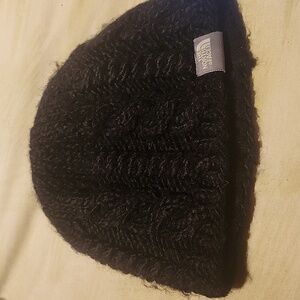 The north face black winter cable knit  tuque one size